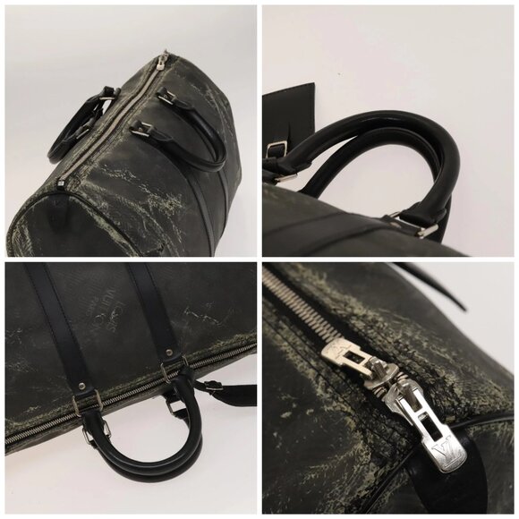 LOUIS VUITTON Damier Carbon Keepall 45 Boston Bag Black N41415 LV Auth sw1210 - Picture 16 of 16